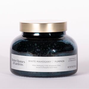Better Homes and Gardens WHITE MAHOGANY & PUMPRIN Scented Jar Candle